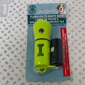 GK Neon Green Dog Flashlight with Black Waste Bags